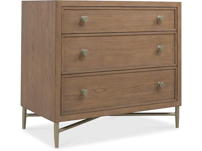 Magnus Neutral Three-Drawer Nightstand