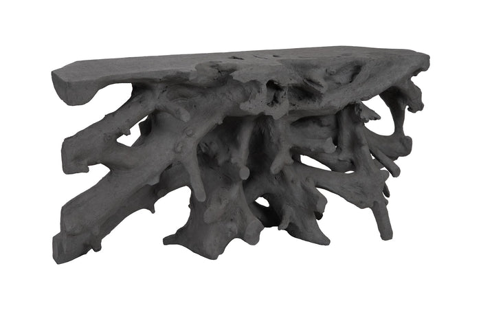 Wyn 60" Cast Root Charcoal Console Table