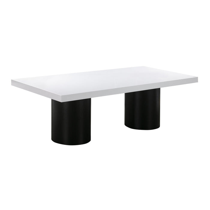 Jackson 94.5" White Lacquer Dining Table - Luxury Living Collection
