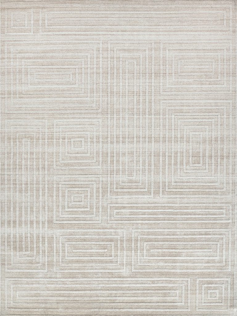 Cleo Modern Beige Geometric Patterned Area Rug - Elegance Collection