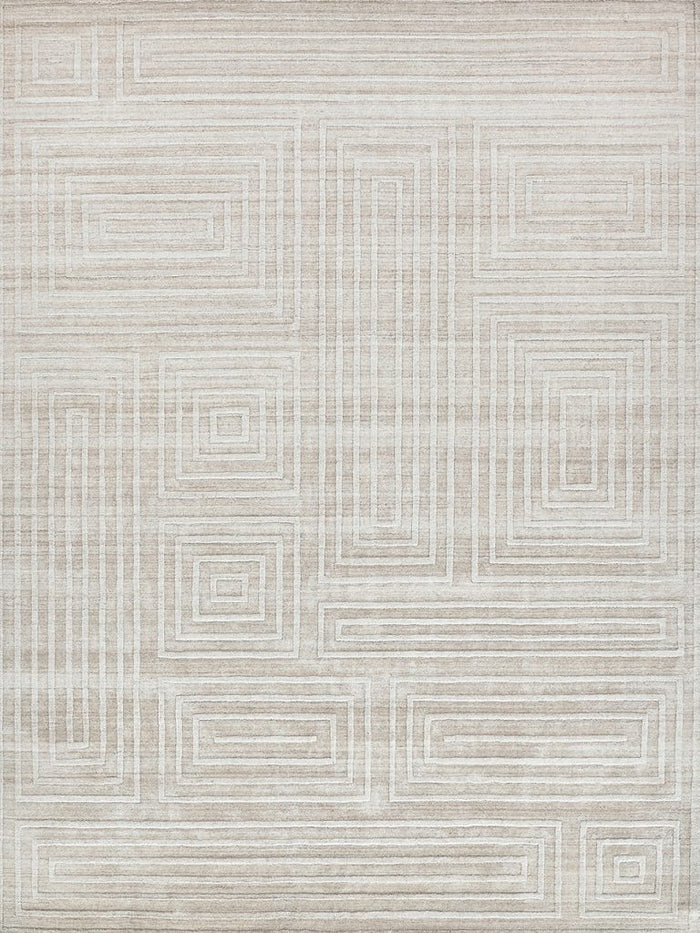 Cleo Modern Beige Geometric Patterned Area Rug - Elegance Collection