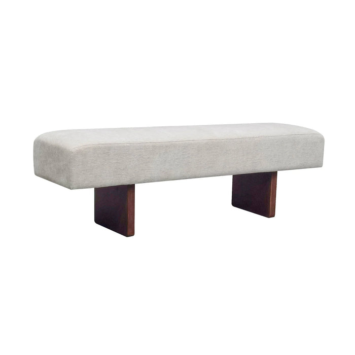Almyra Oatmeal Sand & Walnut Bench