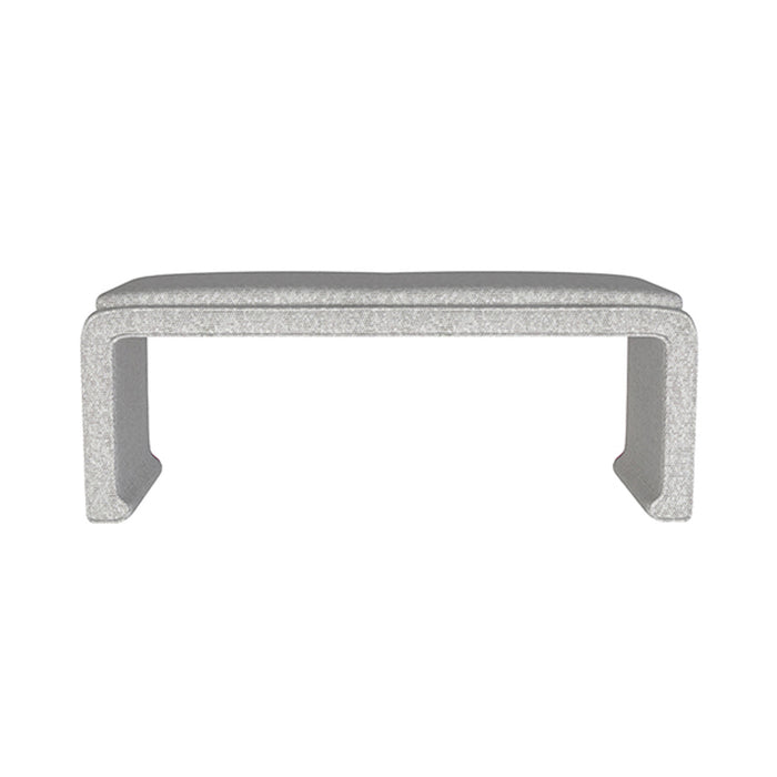 Malia Classic/Modern Large Two Tone Natural Custom Upholstered Bench