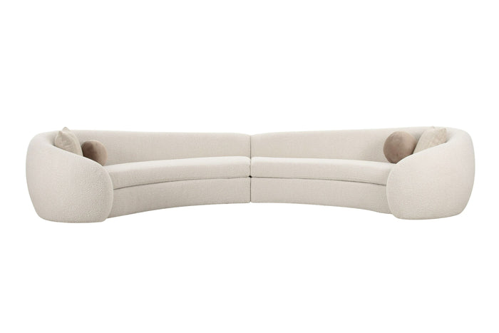 Arona Modern Off-White Curved Sectional Sofa