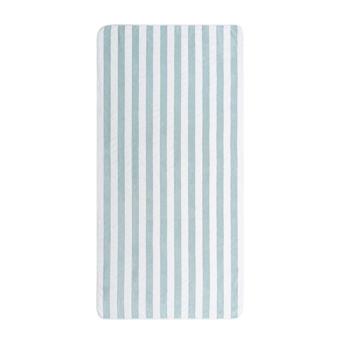 Aveiro Sea Mist Striped 100% Egyptian Cotton Luxury Beach Towel
