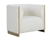 Larron Performance Fabric & Gold Accent Chair
