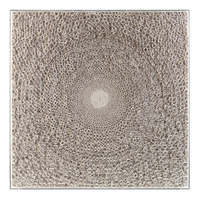 Natural Paper Spirals Wall Art, Acrylic Frame