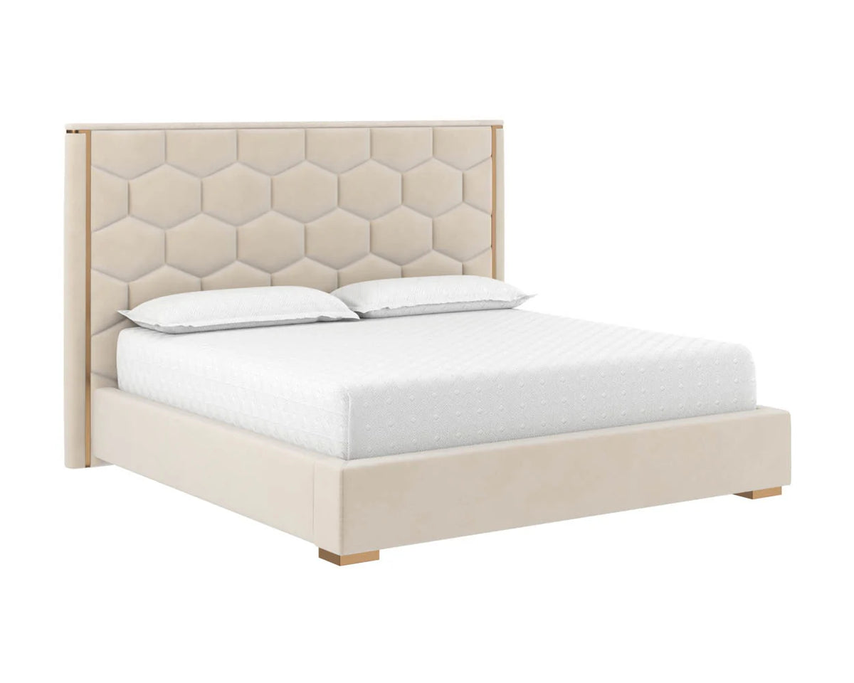 Alisha Taupe King Bed