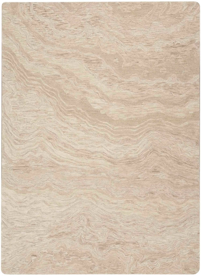 Refined Taupe Wool Area Rug