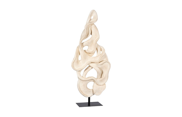 Dancing Ribbon in Natural Cast Stone Sculpture