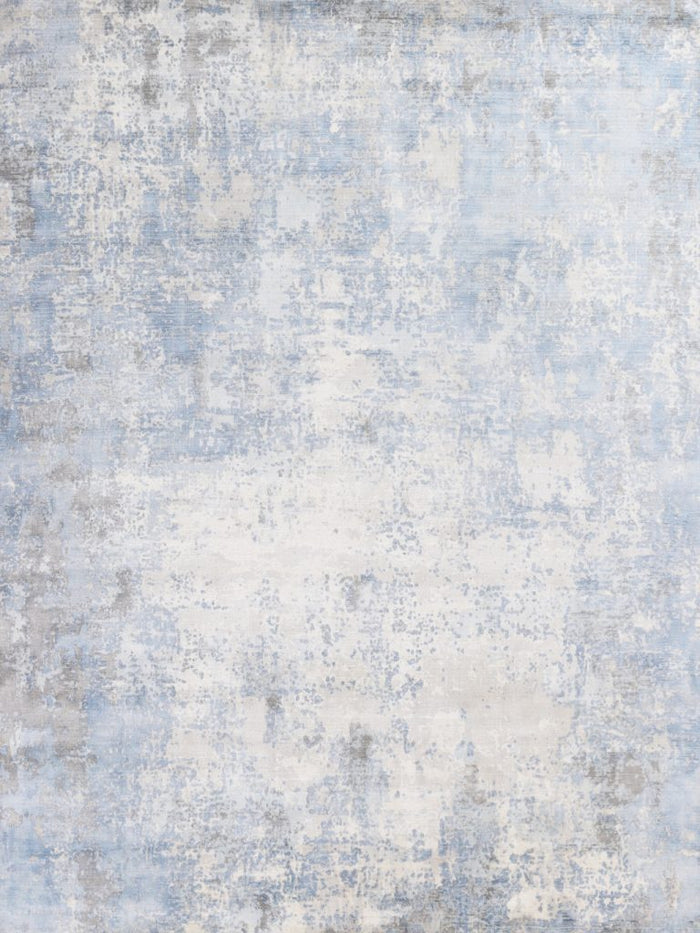 Rue Modern Silver/Blue Area Rug - Elegance Collection
