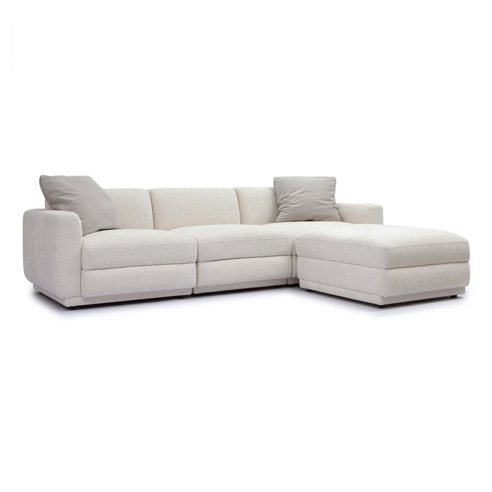 Arabella 95.7" Cream Chenille Modular Sectional