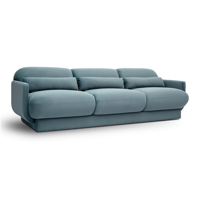 Arnaldo 90.5”Powder Blue Velvet Sofa