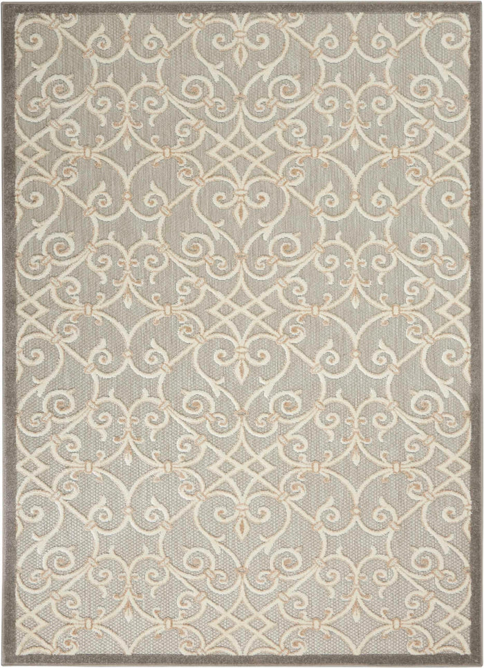 Annitra Indoor/Outdoor Natural Floral Area Rug - Elegance Collection