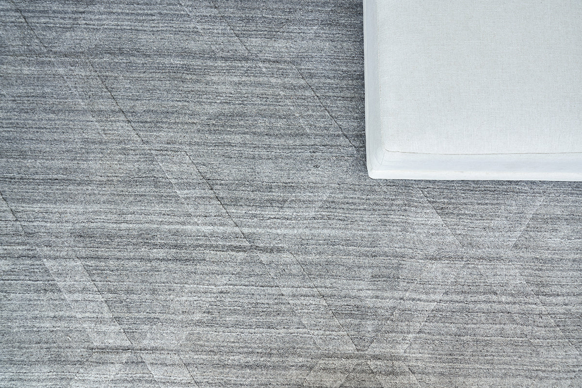 Cleo Modern Diamond Grey Patterned Area Rug - Elegance Collection