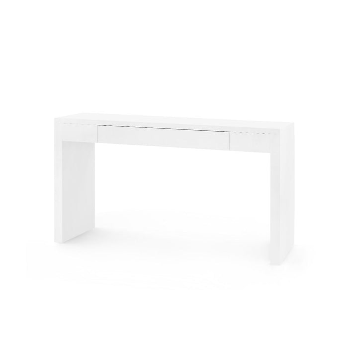 Kynlee 60" Large Chiffon White Console Table