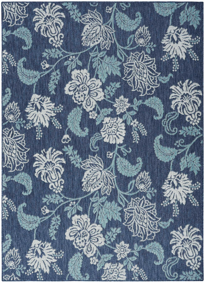 Annaleisa Indoor/Outdoor Navy Area Rug - Elegance Collection