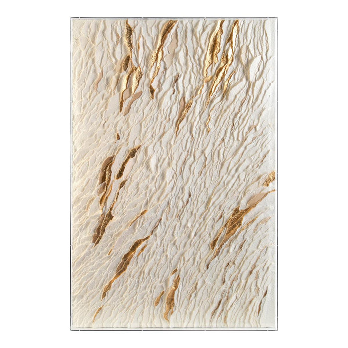 Refined Gold Leaf & Canvas Wall Art, Acrylic Frame