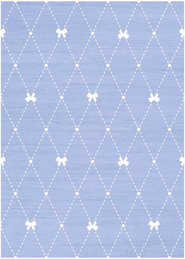 Bows Blue & White Area Rug