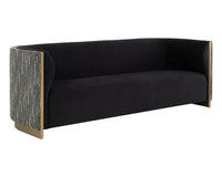 Larron 95" Black & Gold Sofa