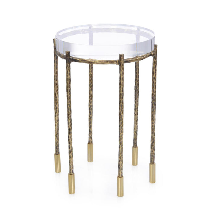 Demie Acrylic & Gold End Table (2 Sizes Available)