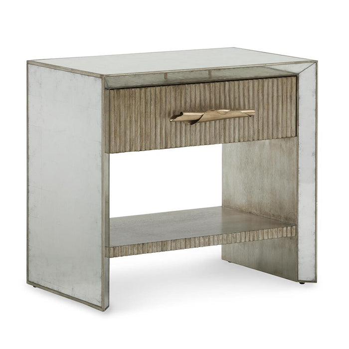 Bridlepath Oak & Valyrian Gold Beveled Nightstand