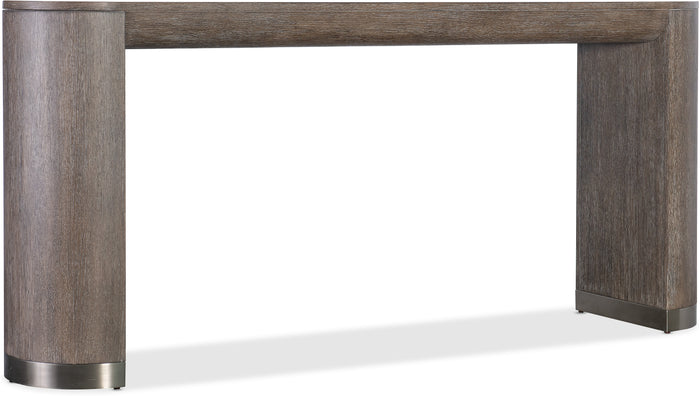Reyeh 76" Dark Wood & Pewter Modern Console Table