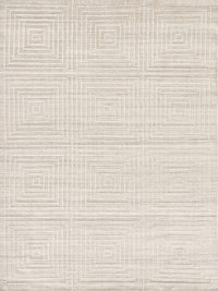 Cleo Modern Ivory Box Patterned Area Rug - Elegance Collection