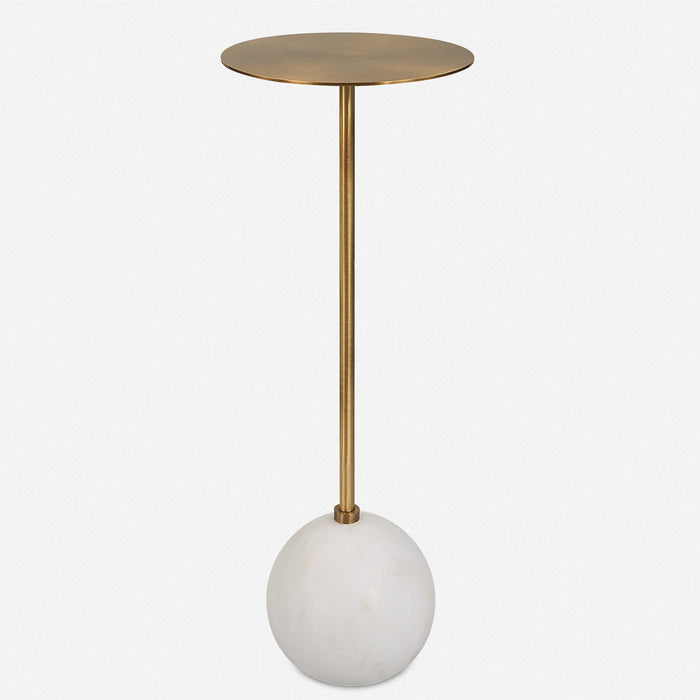 Marla White & Gold Martini Table