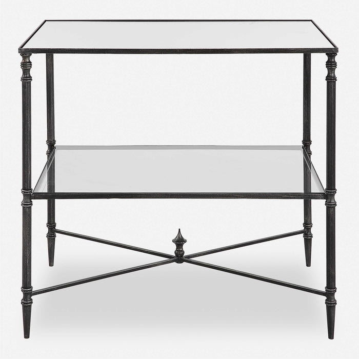 Matador Blackened Steel End Table