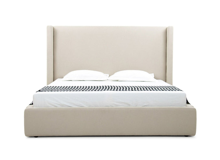 Casy Modern Beige Fabric Bed