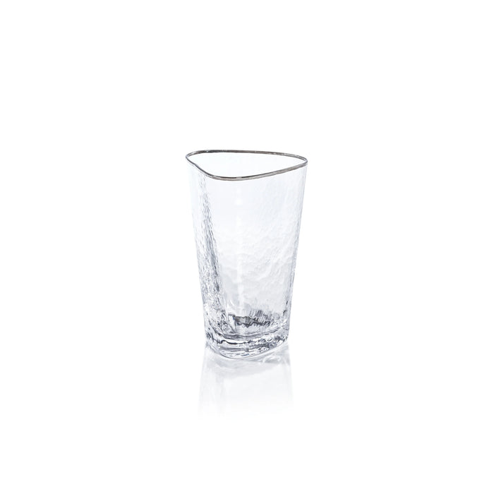 Aperitivo Triangular Highball Glass with Platinum Rim - Set of 12