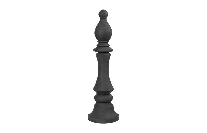 Chess Black Bishop Cast Stone Sculpture (Indoor or Outdoor)