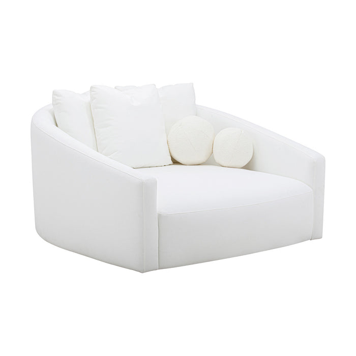 Nihan White Cream Linen Daybed