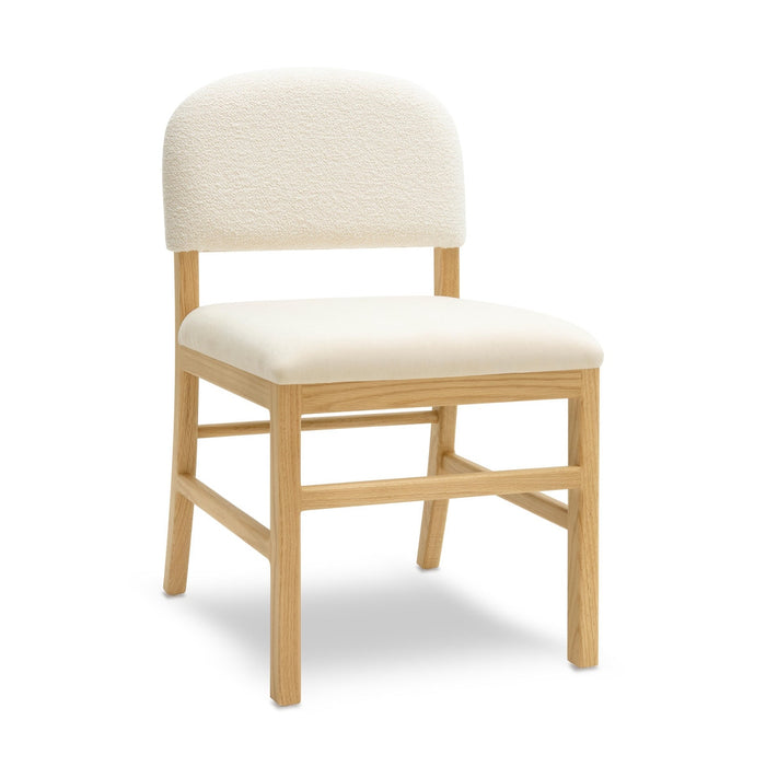 Calla Cream Performance Velvet & Boucle Dining Chair