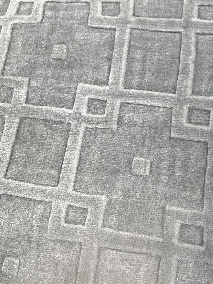 Ramo Modern Light Silver Patterned Area Rug - Elegance Collection