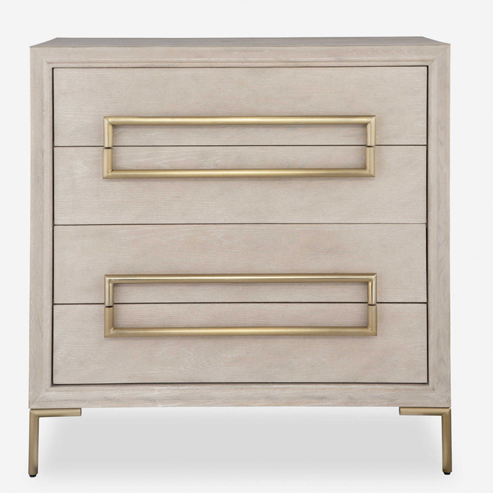 Ares Oak and Gold Cabinet