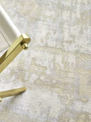 Rue Modern Ivory/Silver/Gold Area Rug - Elegance Collection