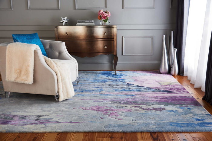 Vivid Grey/Multicolour Area Rug