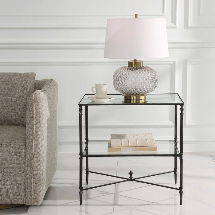 Matador Blackened Steel End Table