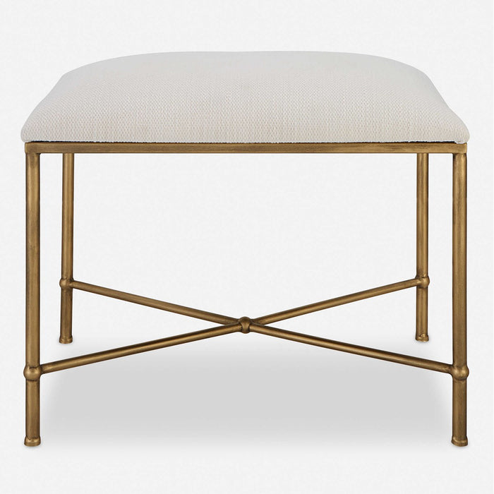 Adalee Small White & Gold Bench