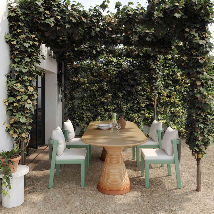 Saffa Terracotta Indoor / Outdoor 87" Oval Dining Table