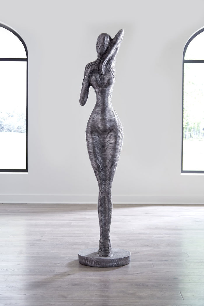 Strong Female Standing Aluminum Sculpture (Indoor or Outdoor)
