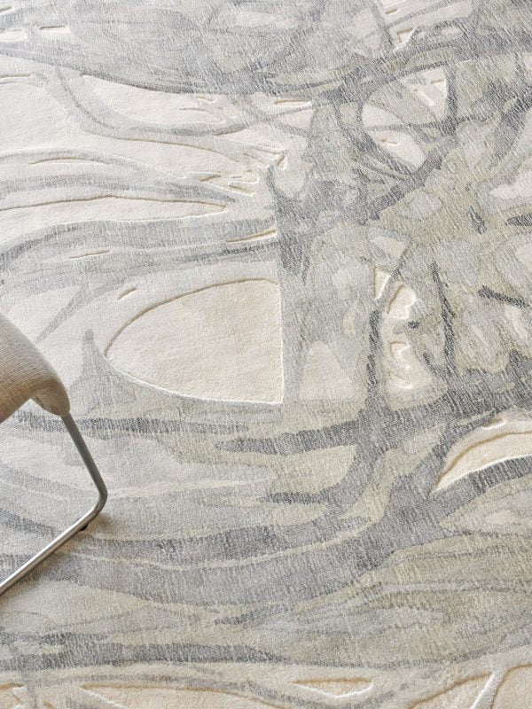 Anna Grey/Silver Modern Area Rug - Elegance Collection