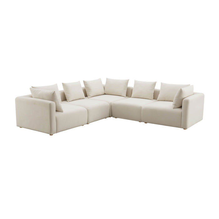 Karsyn Cream Linen 5-Piece Modular L-Sectional