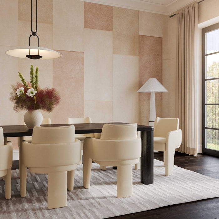 Amede Cream Vegan Leather Dining Chair