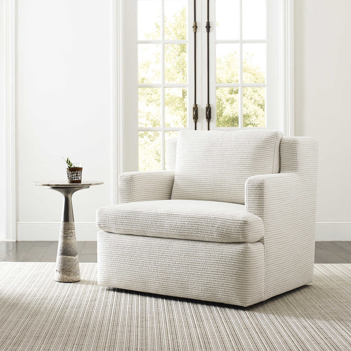 Jenny Off White Swivel Accent Chair