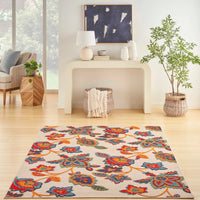 Annitra Indoor/Outdoor Multicolored Floral Area Rug - Elegance Collection