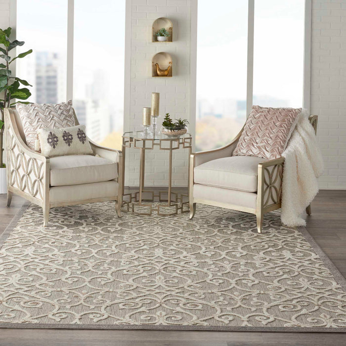 Annitra Indoor/Outdoor Natural Floral Area Rug - Elegance Collection