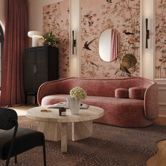 Libby Mauve Textured Velvet Sofa